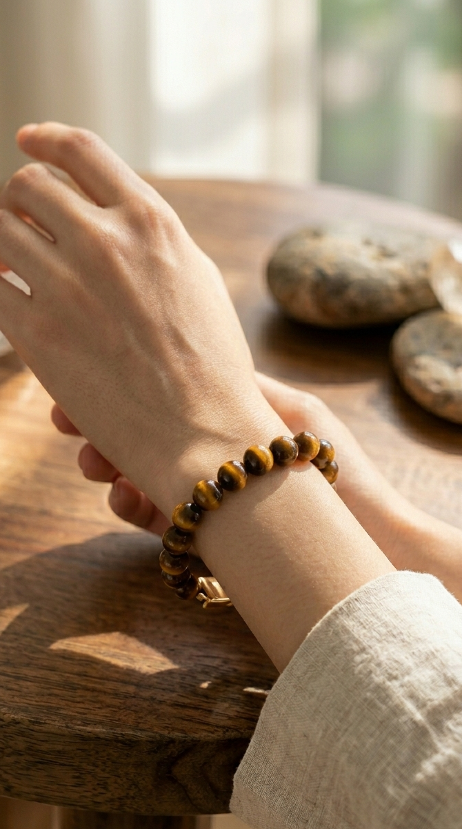 Natural Tiger Eye Bracelet – Strength, Focus & Protection